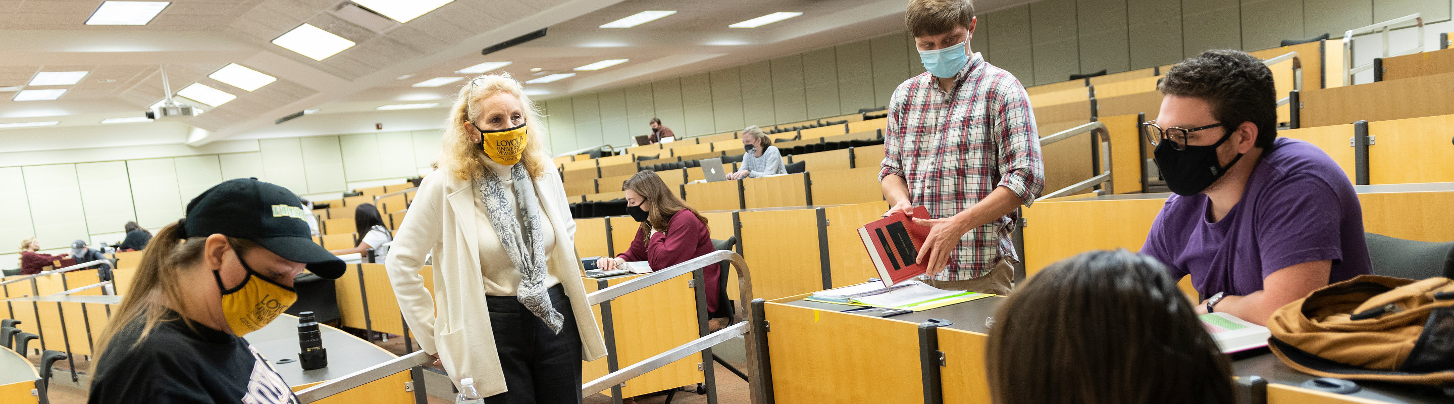 classroom with gathered students